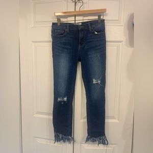 Free People Distressed Blue Jeans
